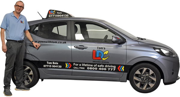Tom Bate's driving school car